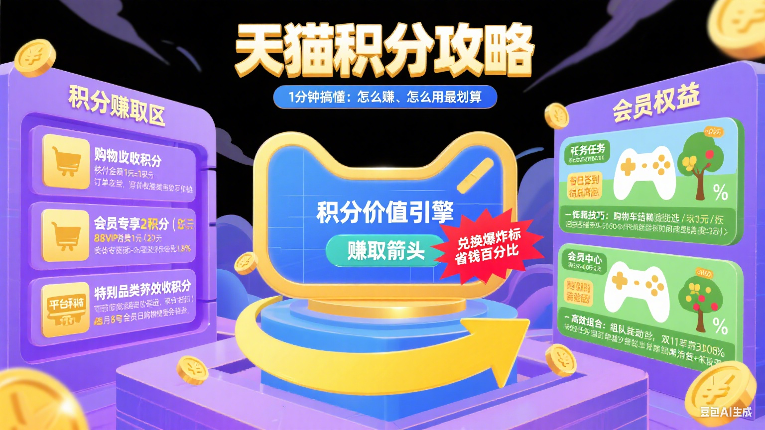 天猫积分别浪费!1 分钟搞懂:怎么赚、怎么用最划算