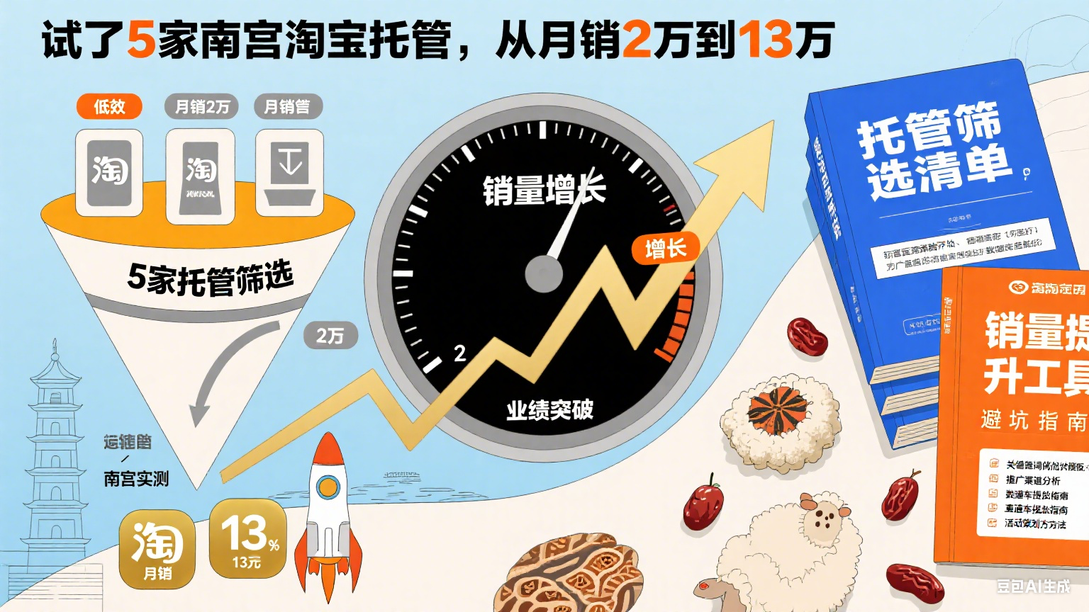 试了 5 家南宫淘宝托管,从月销 2 万到 13 万:避坑指南