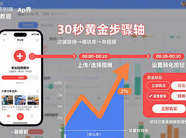 手机店铺单视频模块如何装修？30秒学会，让转化率飙升！