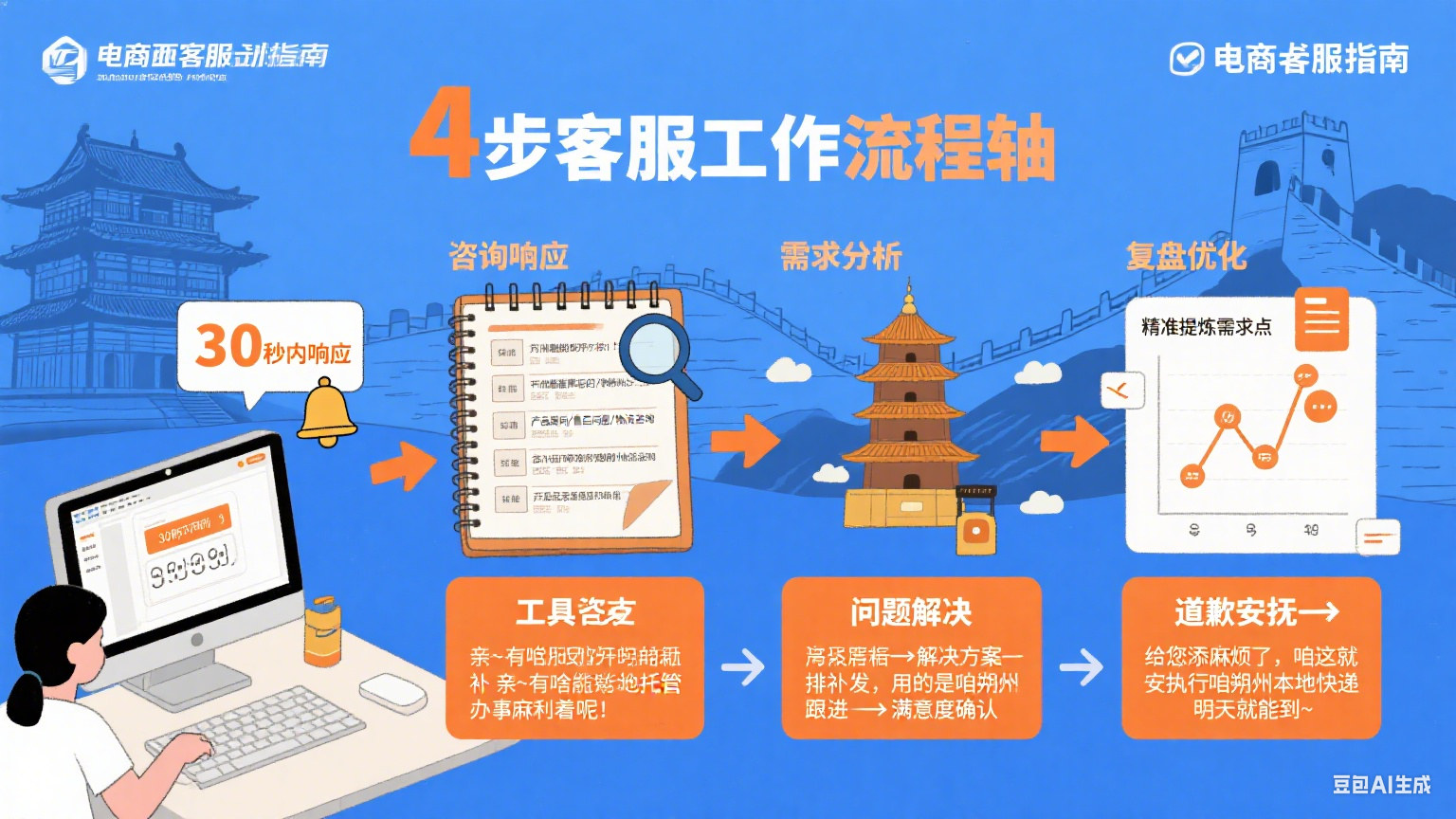 朔州网店托管客服怎么做?4 步流程 + 话术模板