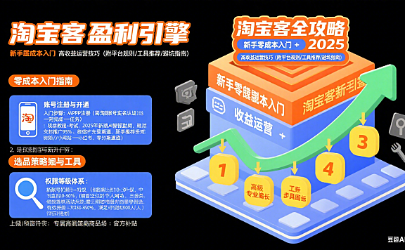 淘宝客怎么做？新手零成本入门 + 高收益全攻略（2025 版）