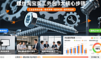 螺丝淘宝美工外包怎么做？3类需求拆解+4步落地指南，工业品卖家少走弯路