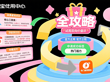 淘宝网试用中心真能免费拿？消费者抢试 + 商家参与全攻略