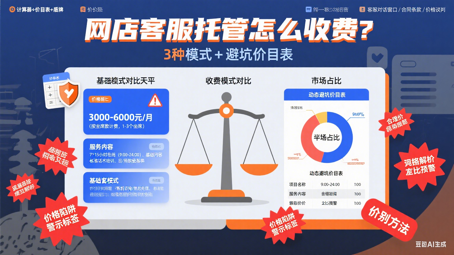 网店客服托管怎么收费?3 种模式 + 避坑价目表