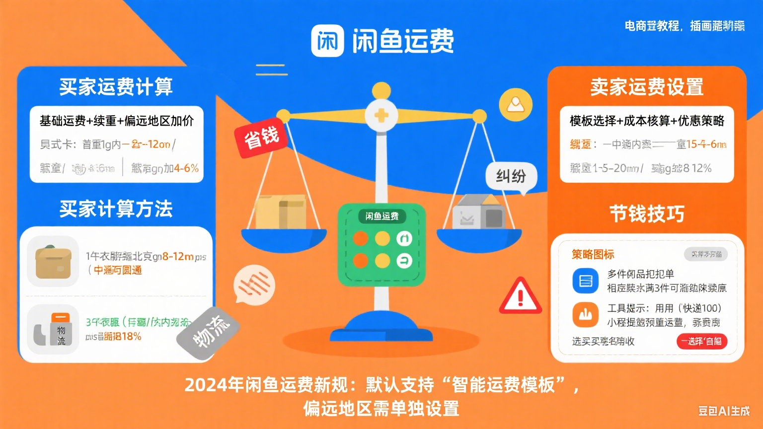 闲鱼运费怎么算?买家承担 + 卖家设置全指南