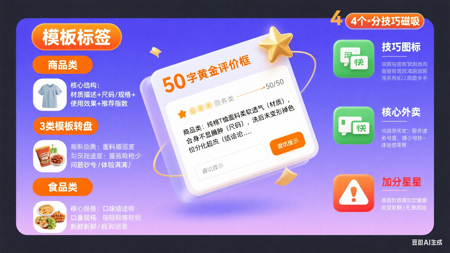 50 字好评别瞎写!3 类模板 + 4 个技巧,帮你省心还加分