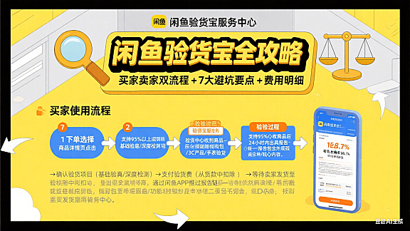 闲鱼验货宝怎么用?买家卖家流程 + 避坑要点 + 费用说明