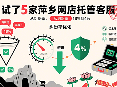 试了 5 家萍乡网店托管客服,从纠纷率 18% 到 4%:避坑指南