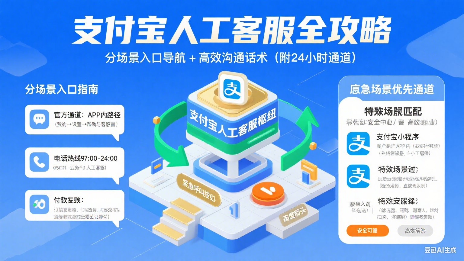 支付宝人工客服怎么找?分场景高效解决问题全攻略