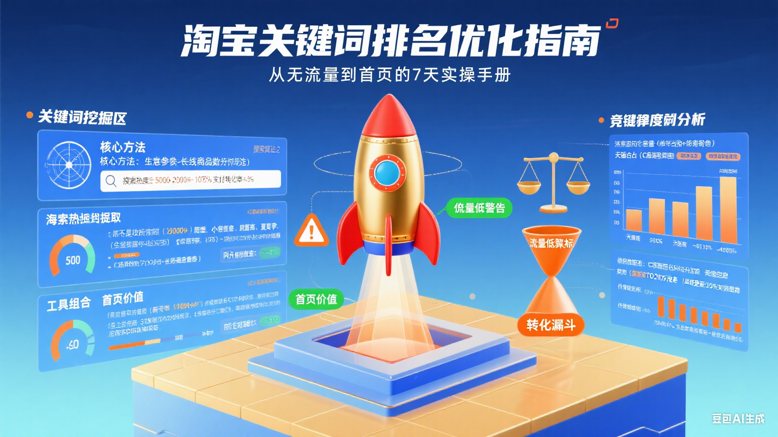 淘宝关键词排名怎么优化?从无流量到首页的实操指南