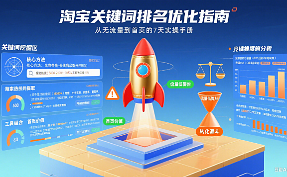 淘宝关键词排名怎么优化？从无流量到首页的实操指南