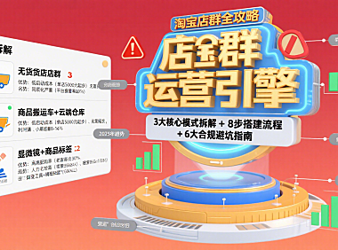 淘宝店群怎么玩？模式拆解 + 搭建流程 + 避坑全攻略