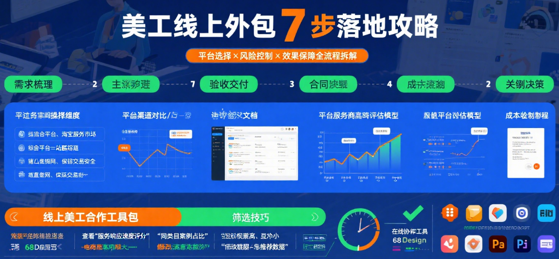 美工线上外包怎么做?3类渠道对比+5步流程,附避坑清单