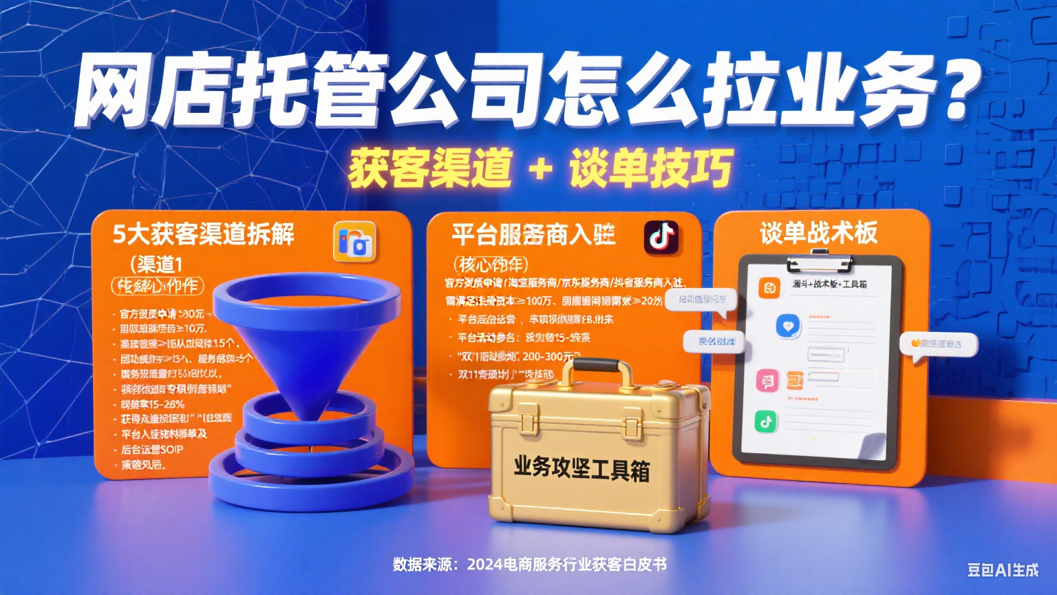 网店托管公司怎么拉业务?获客渠道 + 谈单技巧