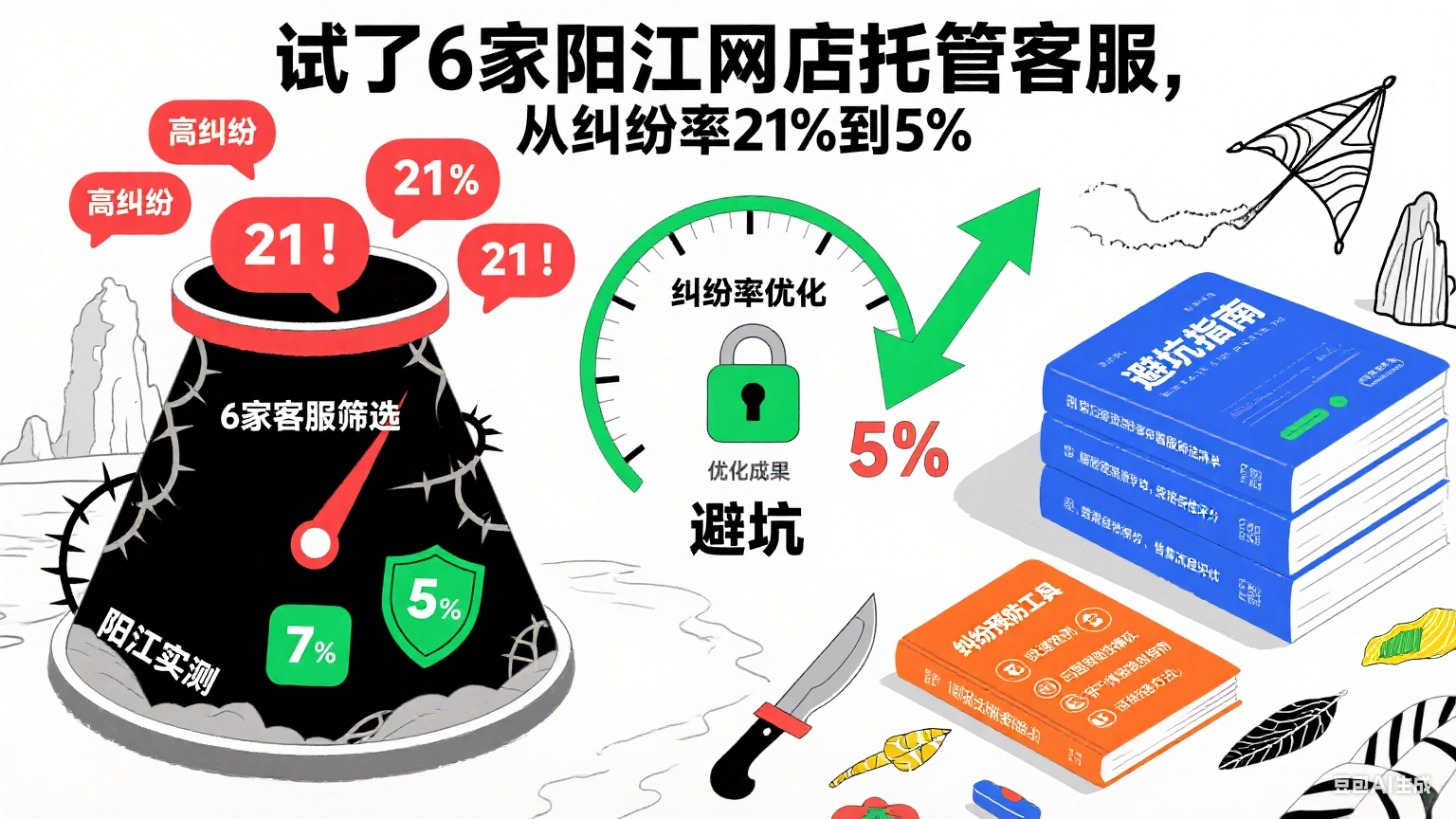 试了 6 家阳江网店托管客服,从纠纷率 21% 到 5%:避坑指南