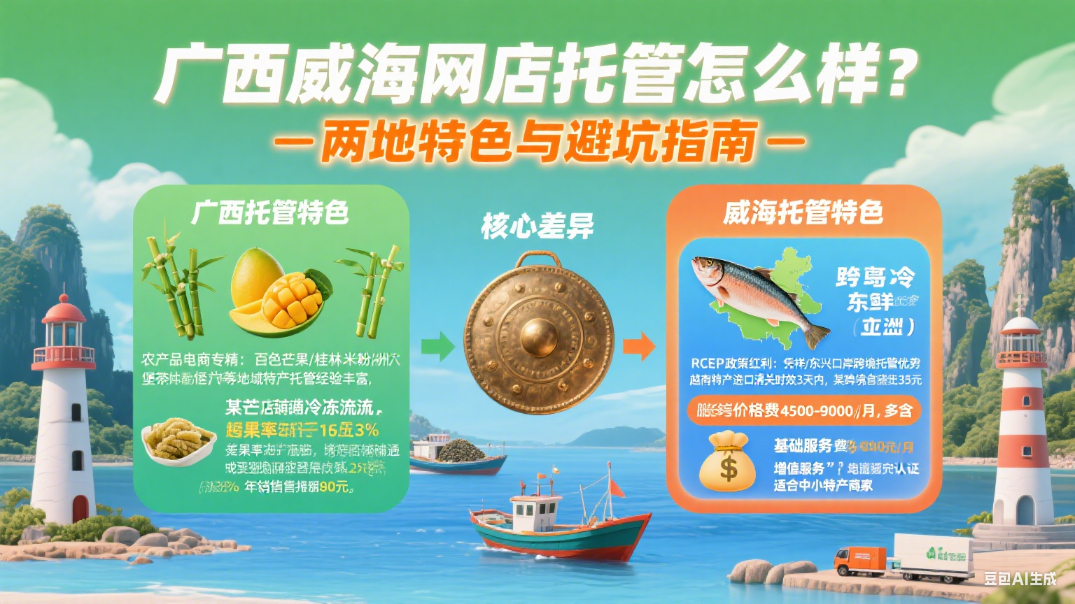 广西威海网店托管怎么样?两地特色与避坑指南