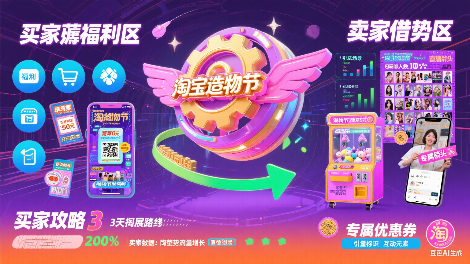淘宝造物节怎么玩?买家逛展薅福利 + 卖家借势指南