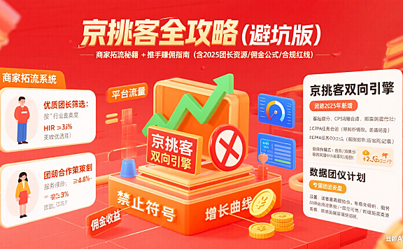 京挑客怎么玩?商家拓流 + 推手赚佣全攻略(避坑版)