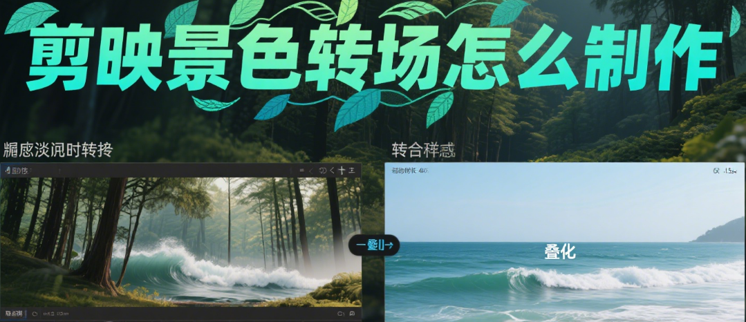 剪映景色转场怎么制作?3类基础转场+4种创意设计,让画面切换如“行云流水”