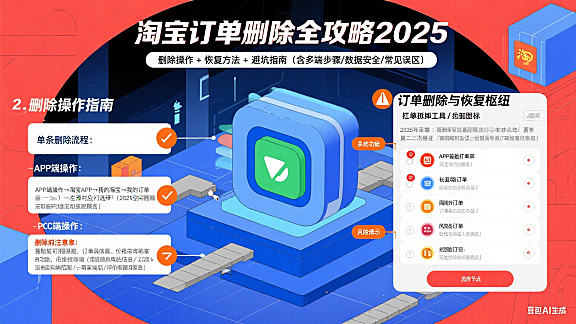淘宝订单怎么删除？删后恢复 + 避坑全攻略（2025 版）
