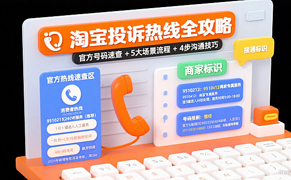 淘宝投诉热线怎么打？官方号码 + 场景适配 + 高效维权攻略