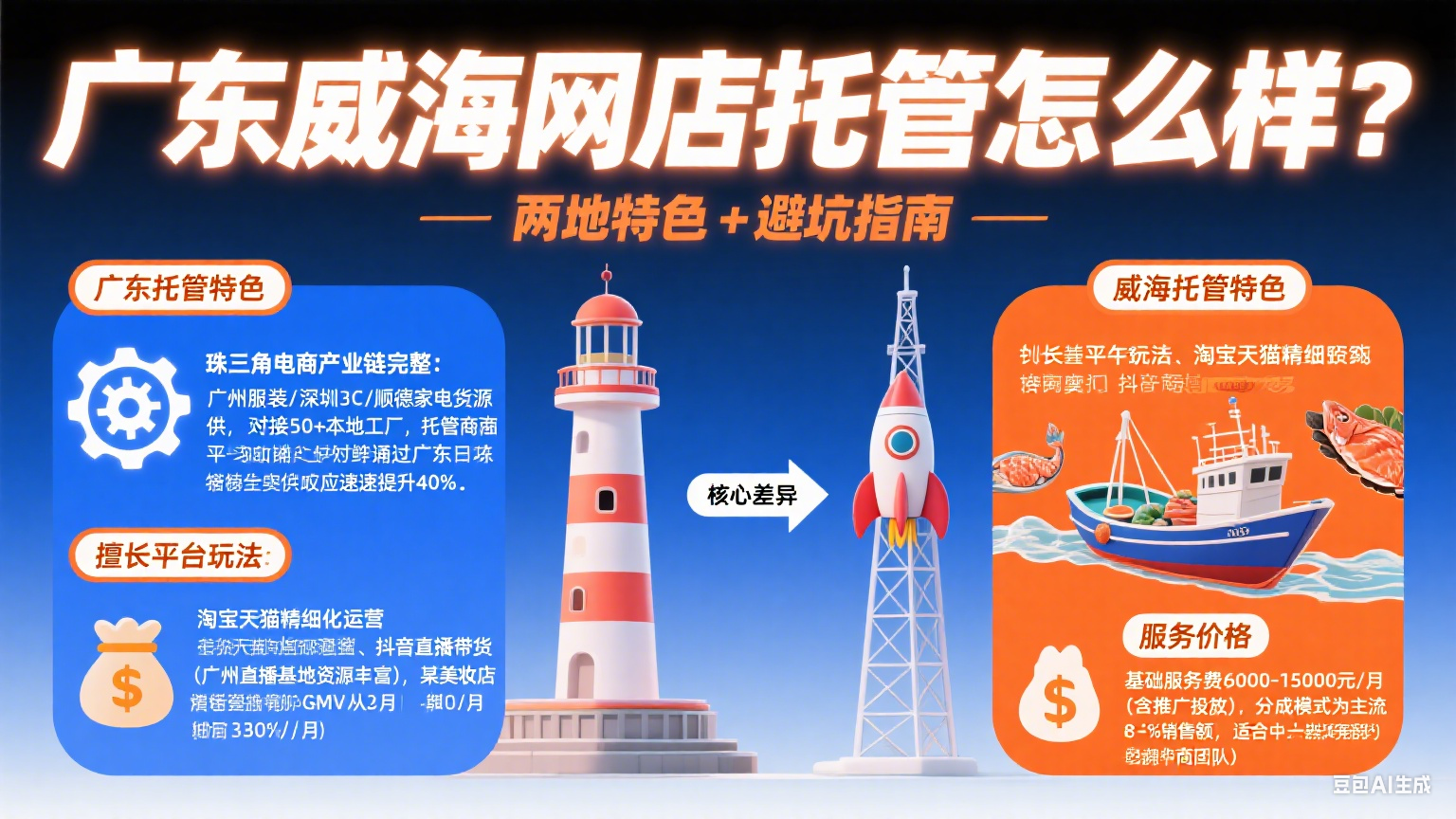 广东威海网店托管怎么样?两地特色 + 避坑指南