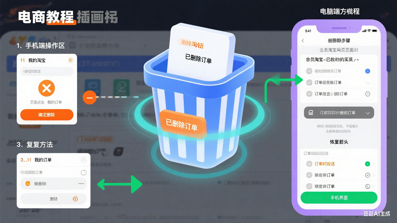淘宝怎么删除订单?手机 / 电脑端操作 + 恢复指南