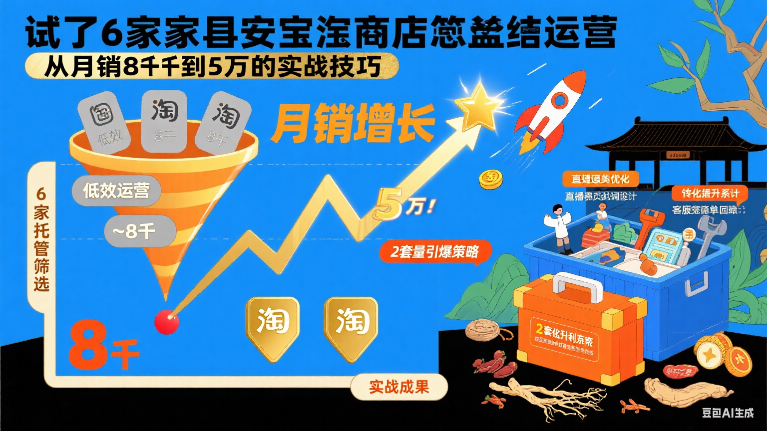 安国淘宝托管:月销从8千到5万盈利方案