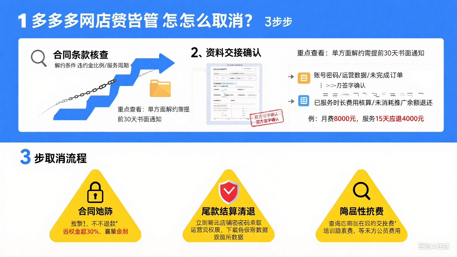 拼多多网店托管怎么取消?3 步流程 + 避坑指南