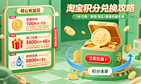淘宝积分别浪费!3 步兑换攻略:换钱 / 换礼 / 换福利超实用
