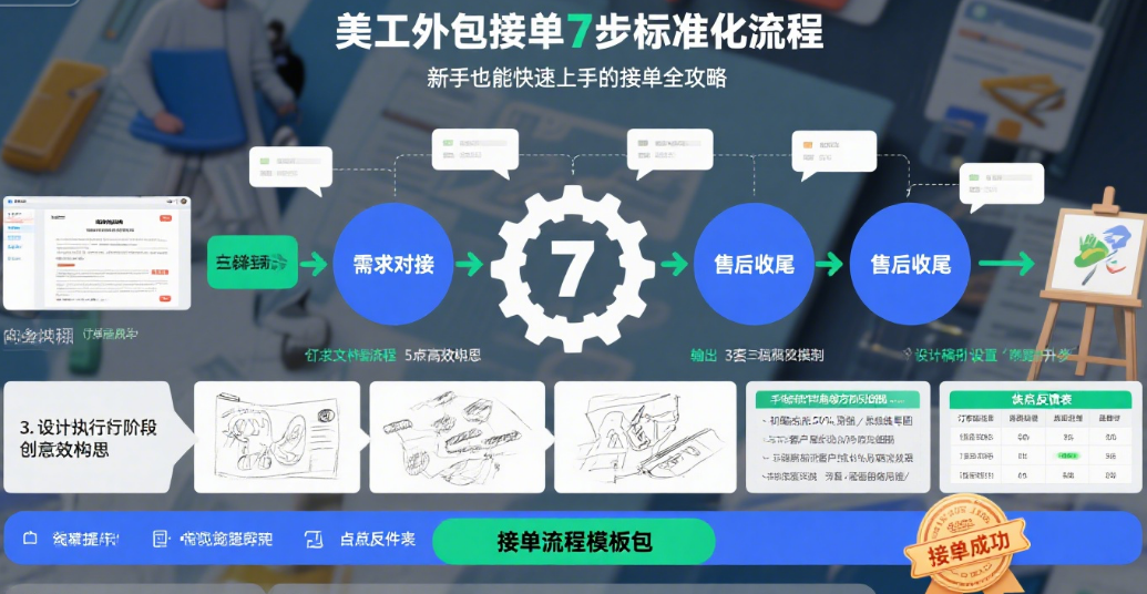 美工设计外包接单流程怎么弄?7步标准化流程+3个避坑模板,新手也能轻松上手