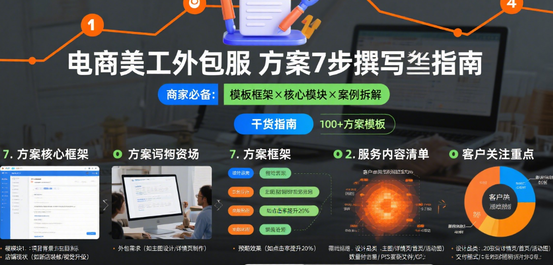 电商美工外包服务方案怎么写?3类模板+5个加分技巧,签单率提升80%