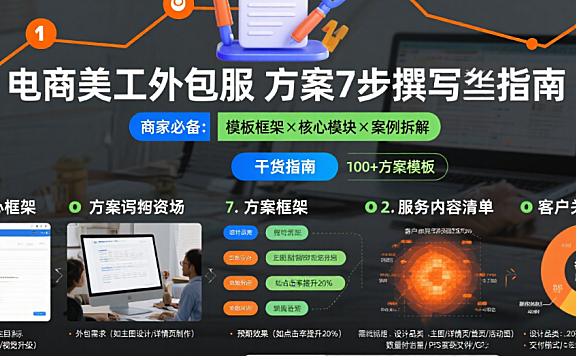电商美工外包服务方案怎么写？3类模板+5个加分技巧，签单率提升80%