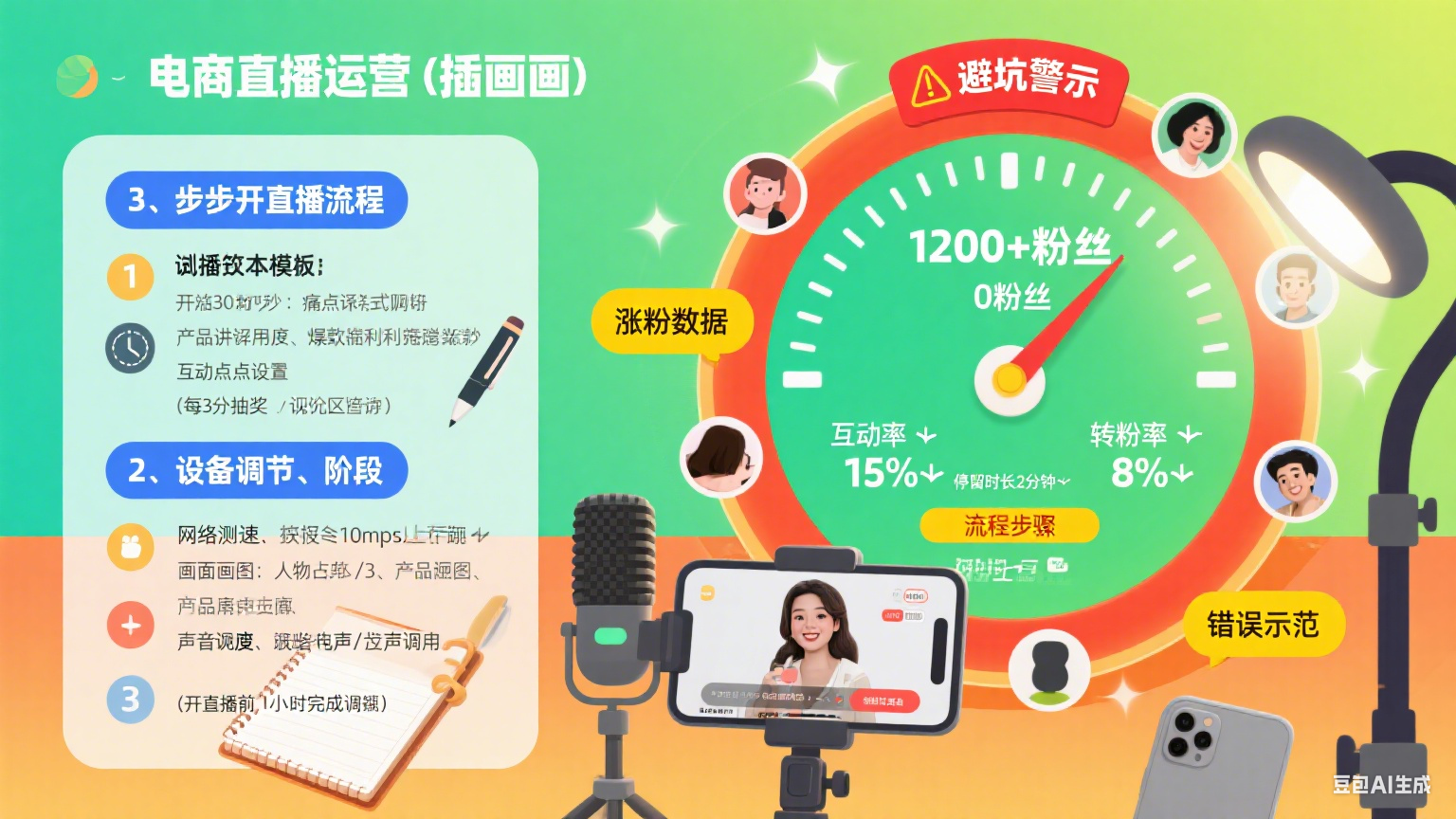 电商试播别瞎播!3 步流程 + 5 个避坑点,开播即涨粉
