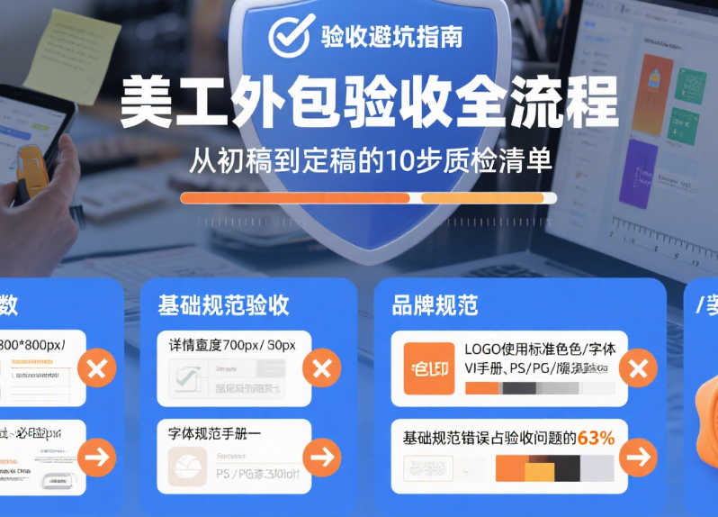 店铺美工外包后怎么验收?5步标准流程+3类问题排查,避免付了钱还返工
