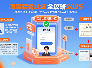 淘宝怎么实名认证？分场景流程 + 避坑全攻略（2025 版）