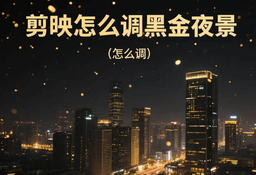 剪映怎么调黑金夜景?3步出高级感+4个避坑技巧,新手不偏色