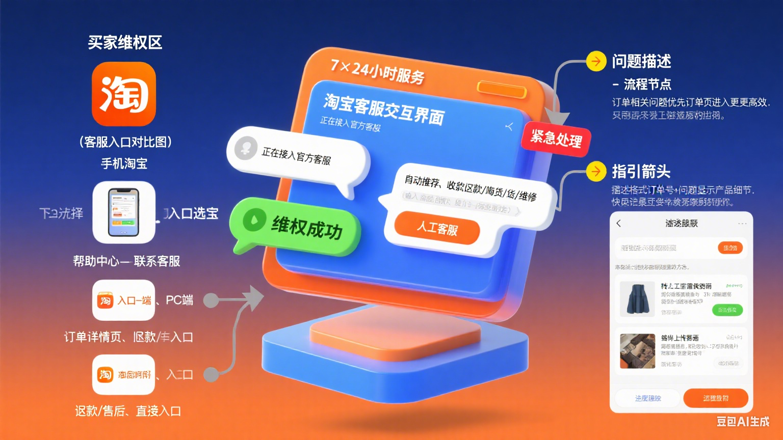 淘宝官方客服怎么找?买家维权 + 商家咨询全攻略