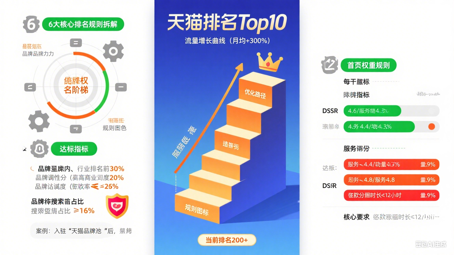 淘宝商城(天猫)排名上不去?6 大核心规则拆解 + 4 步优化,新手也能上首页