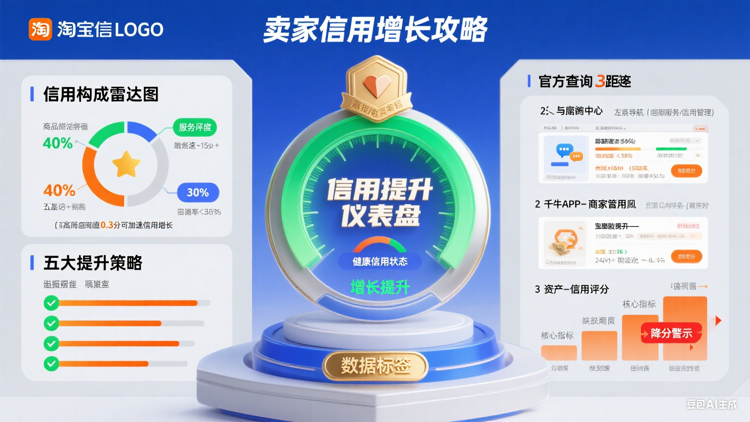 淘宝卖家信用怎么提升?核心构成 + 查询 + 避坑指南