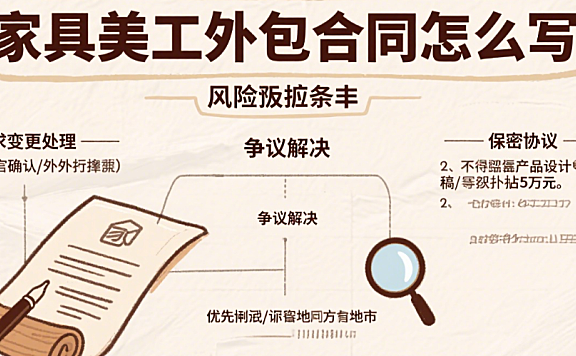 家具美工外包合同怎么写?6 大核心条款 + 3 类特殊约定 + 避坑模板