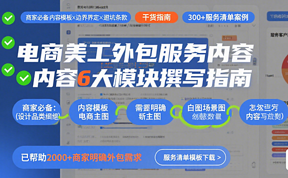电商美工外包服务内容怎么写？3类清单模板+4个细化技巧，避免90%纠纷