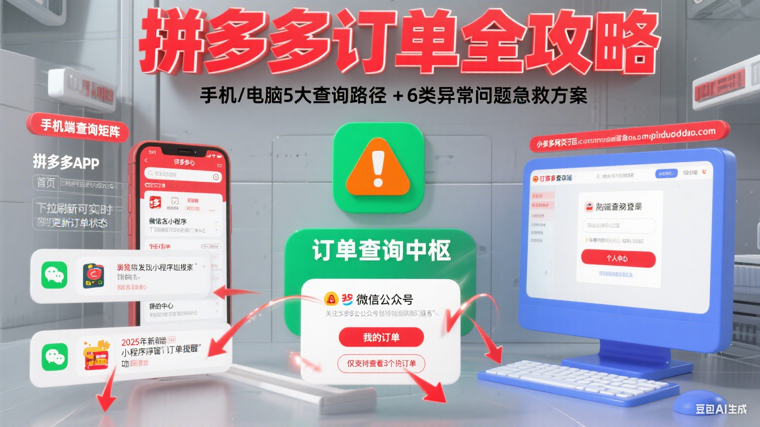 拼多多订单怎么查?分设备流程 + 异常处理全攻略