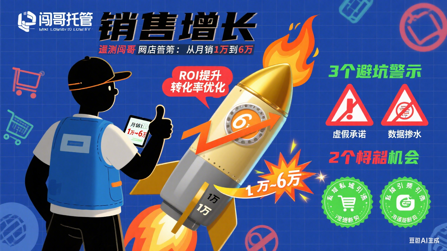 实测闯哥网店托管:从月销 1 万到 6 万,3 个坑和 2 个红利