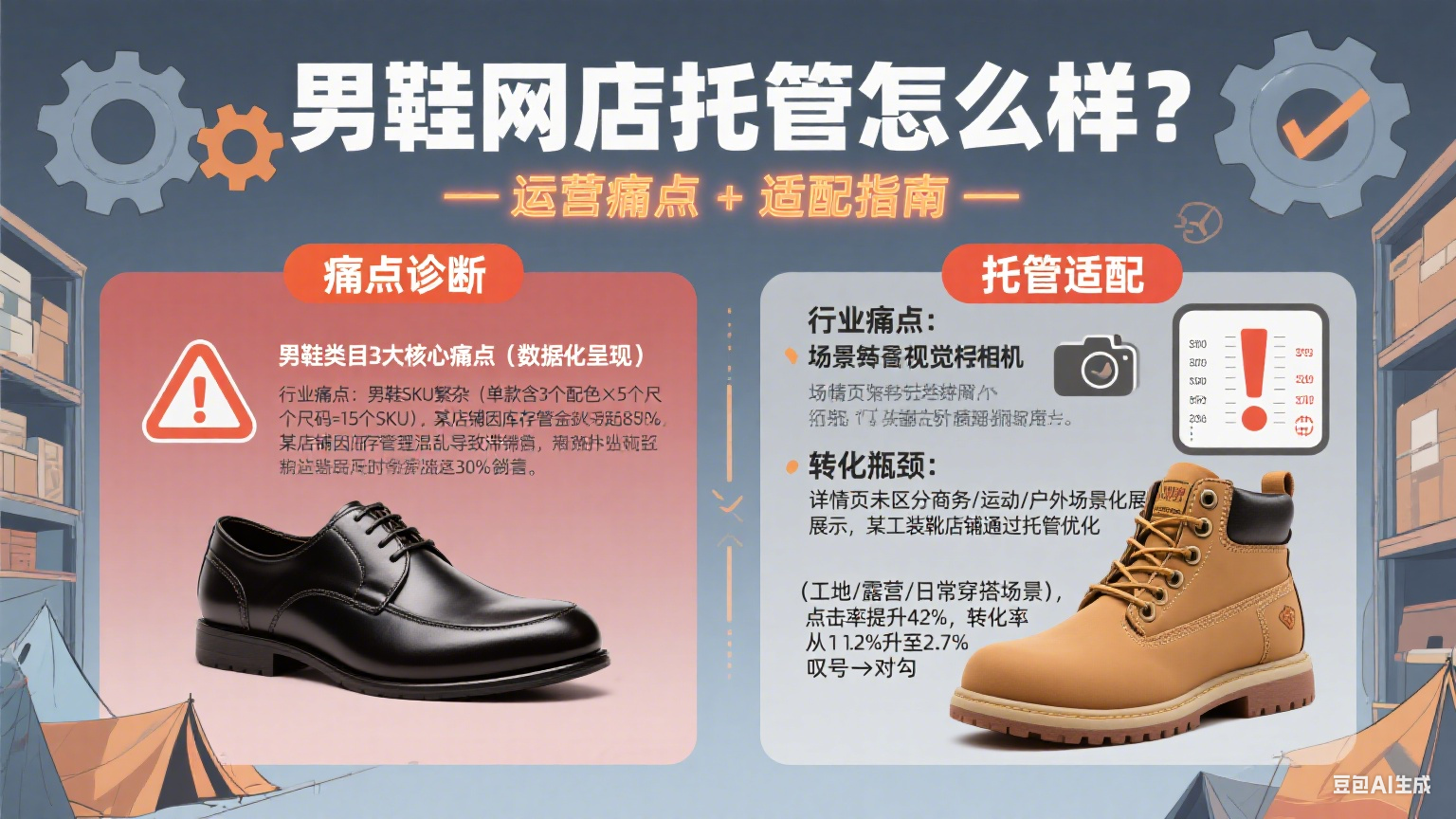 男鞋网店托管怎么样?运营痛点 + 适配指南