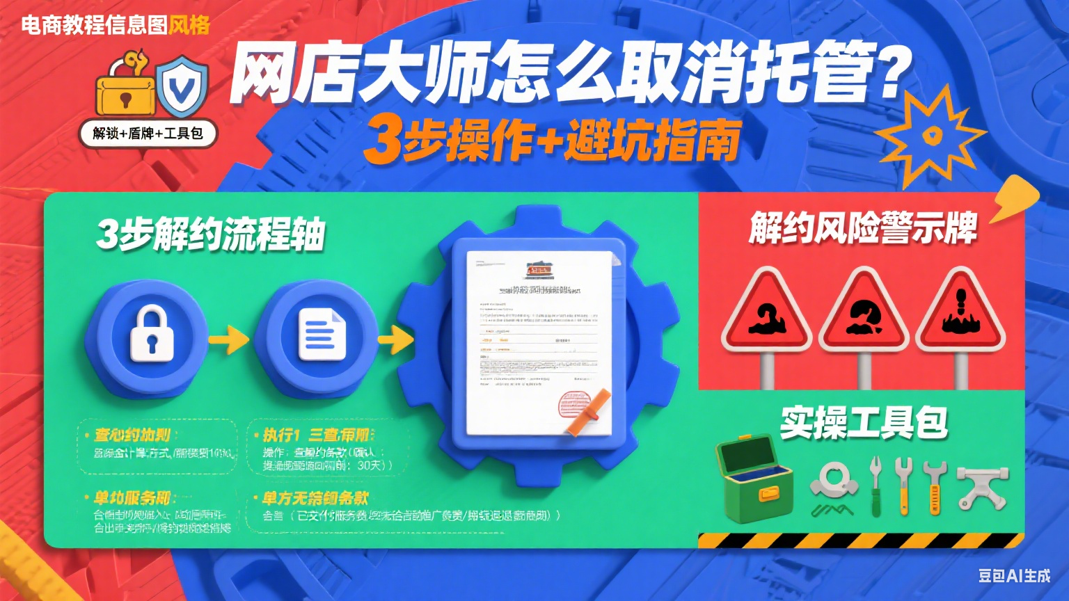 网店大师怎么取消托管?3 步操作 + 避坑指南