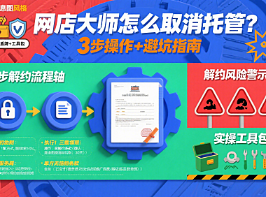 网店大师怎么取消托管？3 步操作 + 避坑指南