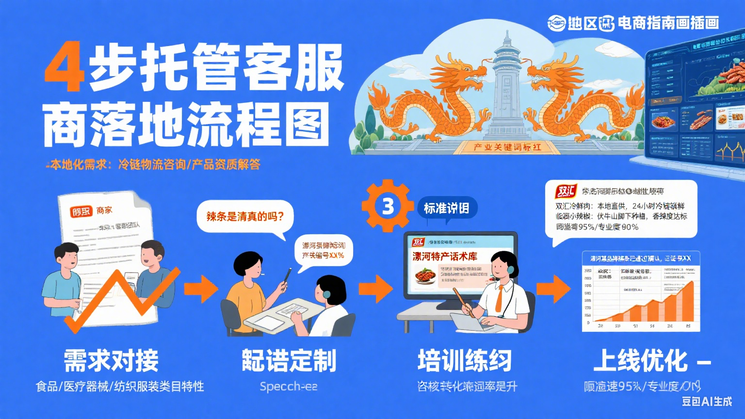 漯河网店托管客服怎么做?4 步流程 + 产业话术