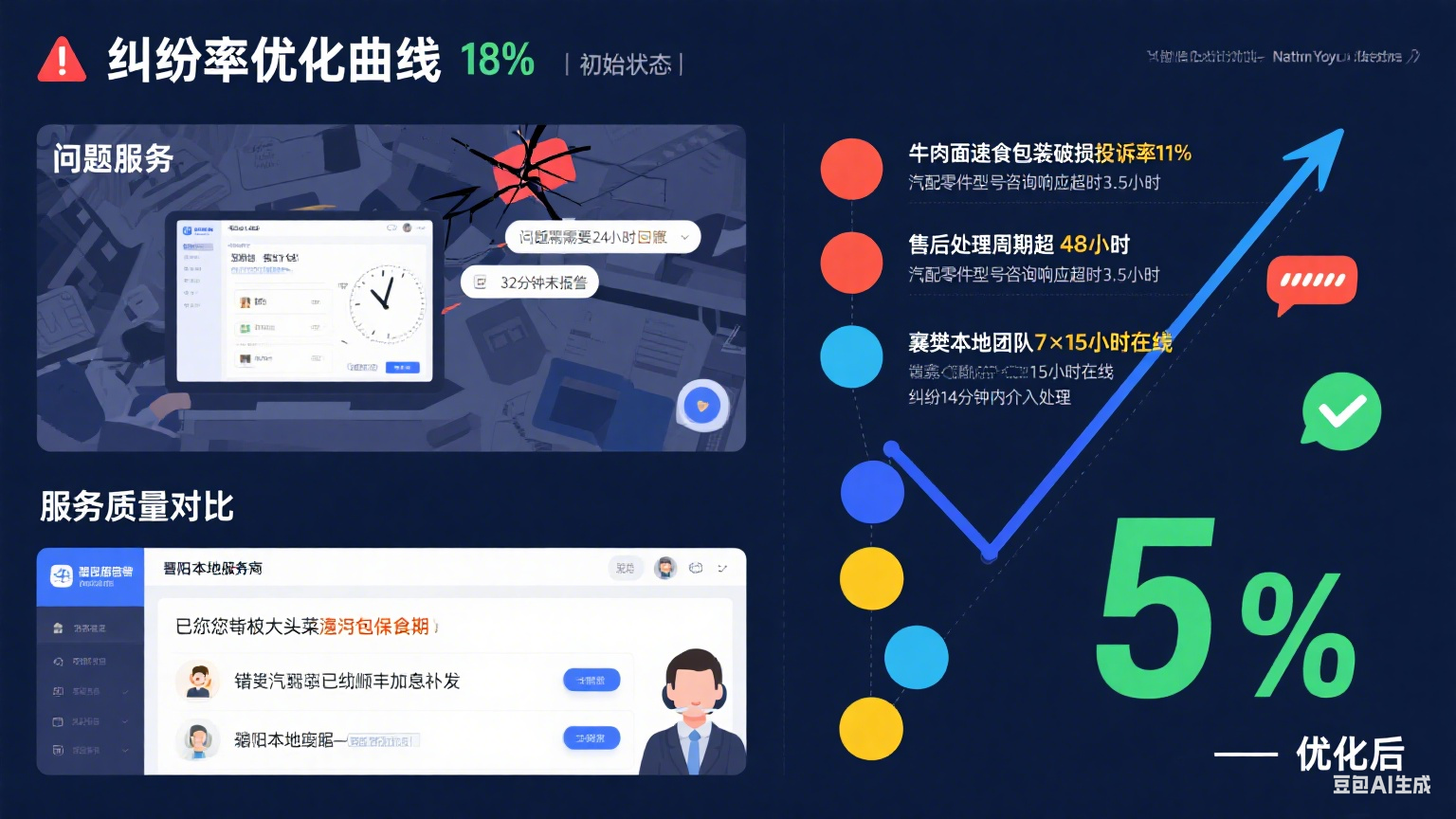试了 5 家襄樊网店托管客服,纠纷率从 18% 到 5%:指南