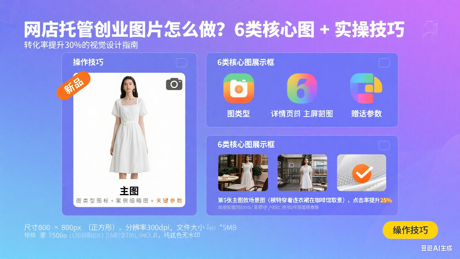网店托管创业图片怎么做?6 类核心图 + 实操技巧